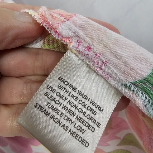 St. John's Bay Skirt Fairy Retro Cottage Boho Floral Pink White 10 - Picture 6 of 7